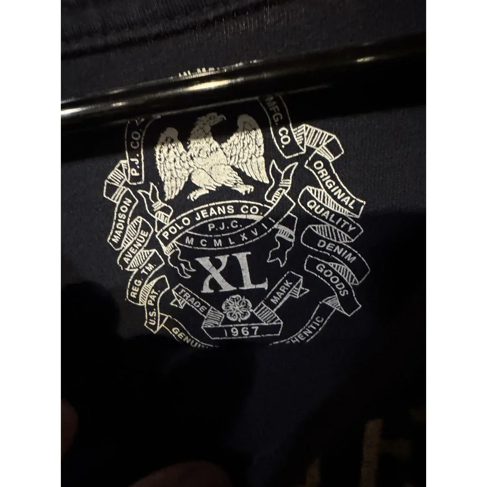 Ralph Lauren Polo Jeans Long Sleeve Phys Ed Navy XL Tee Shirt (H)